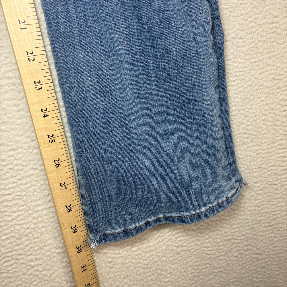 American Eagle Bootcut Jeans Men 31x30 Blue Whiskered Faded Original Classic Low - Picture 8 of 13